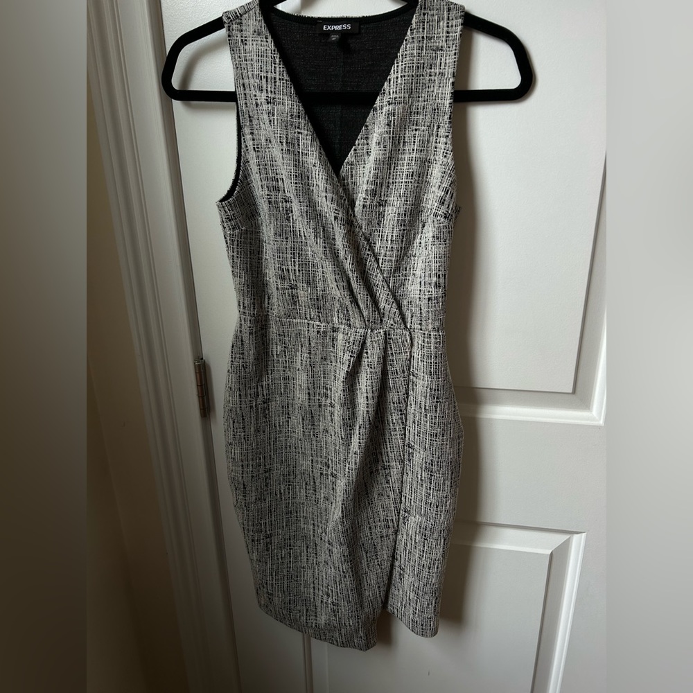 Black and white midi dress